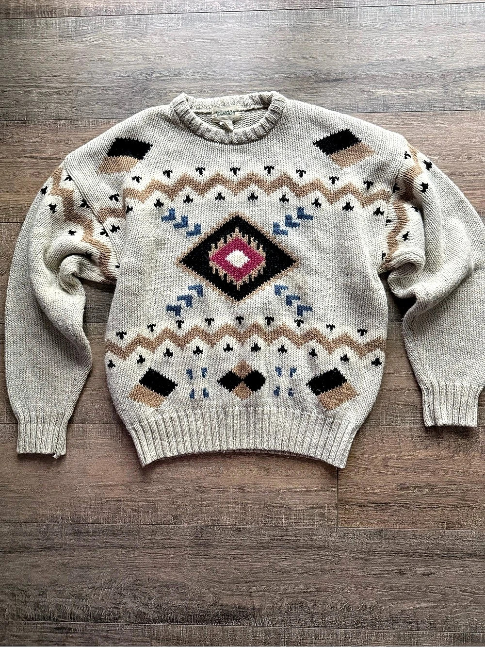 Vintage St. John’s Bay 70% Wool Southwestern Geometric Sweater L